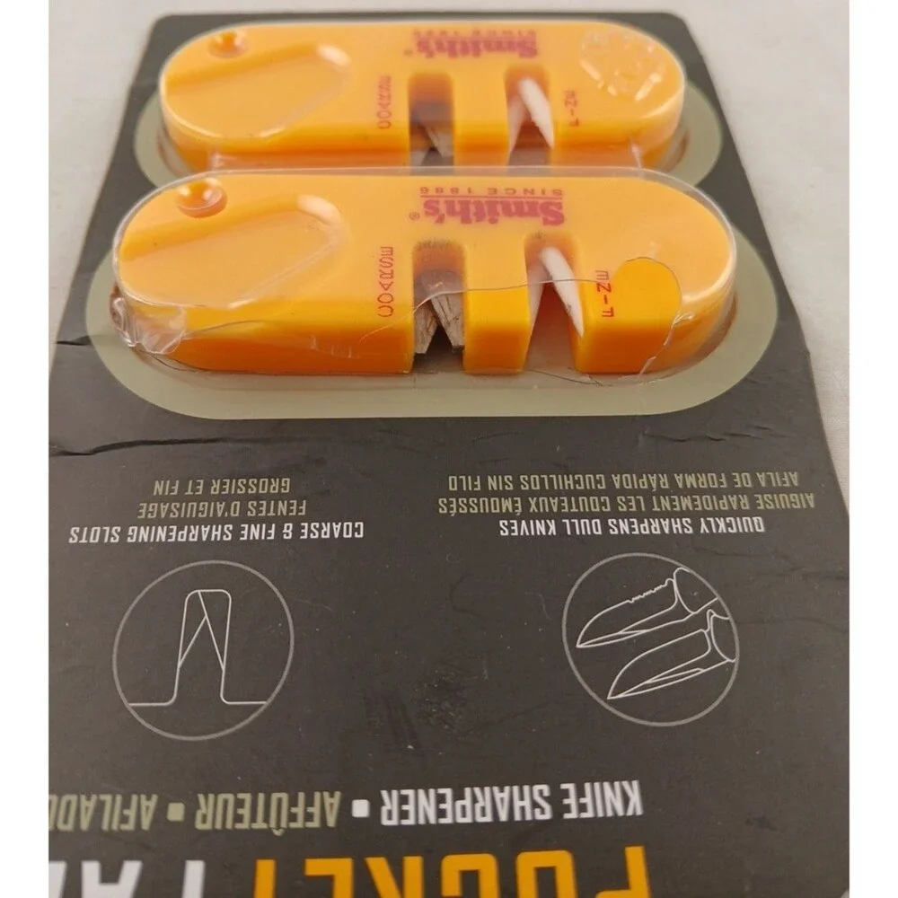 Smith’s 51459 Pocket Pal Knife Sharpener - 2-Pack - Orange